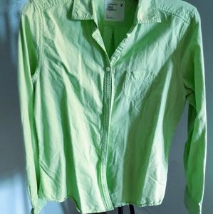 Women's American Eagle mint color long sleeve button up fits medium to PL